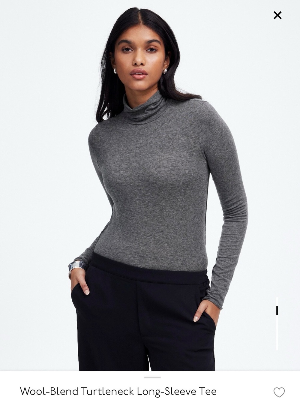 Madewell Wool Blend Turtleneck Sweaters in Red and Gray